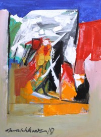 Mashkoor Raza, 12 x 16 Inch, Oil on Canvas, Abstract Painting, AC-MR-276